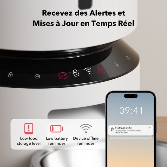 Petlibro Distributeur de croquettes automatique WiFi Granary Blanc - Image 5