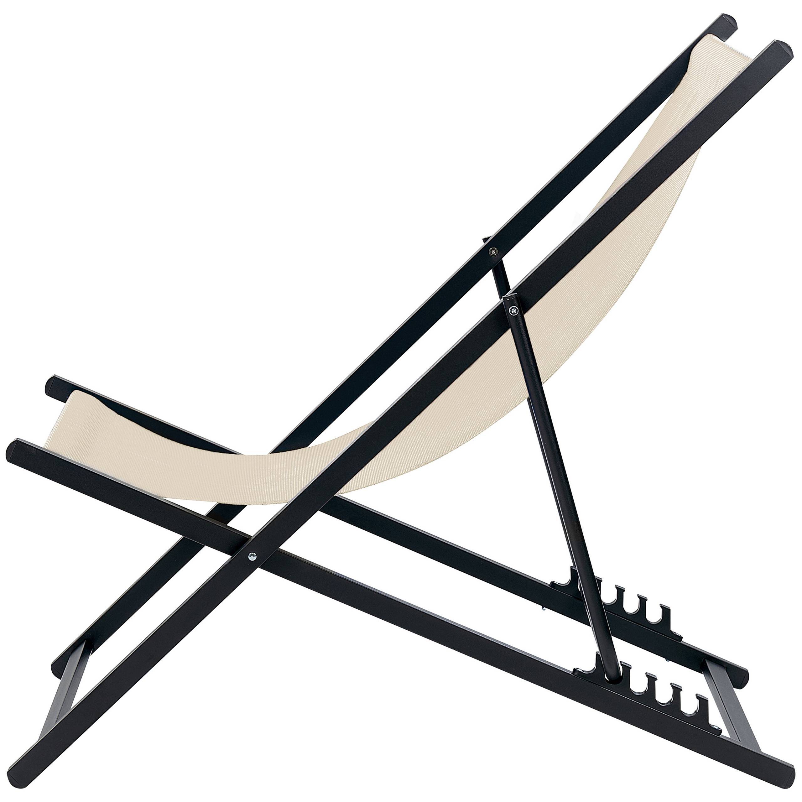 Beliani - Chaise longue Aluminium Beige LOCRI II - Beliani - Imagen 5
