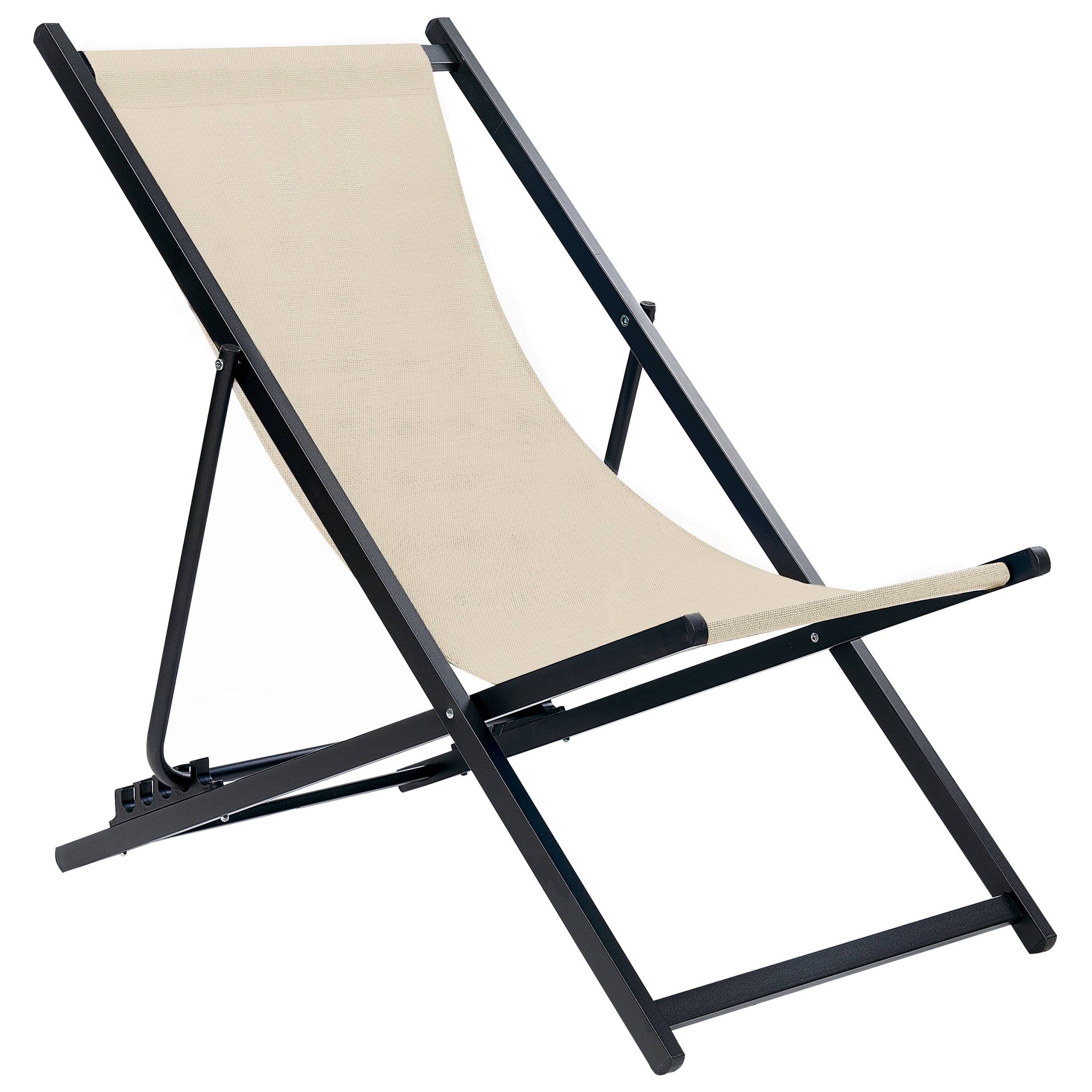 Beliani - Chaise longue Aluminium Beige LOCRI II - Beliani - Imagen 2