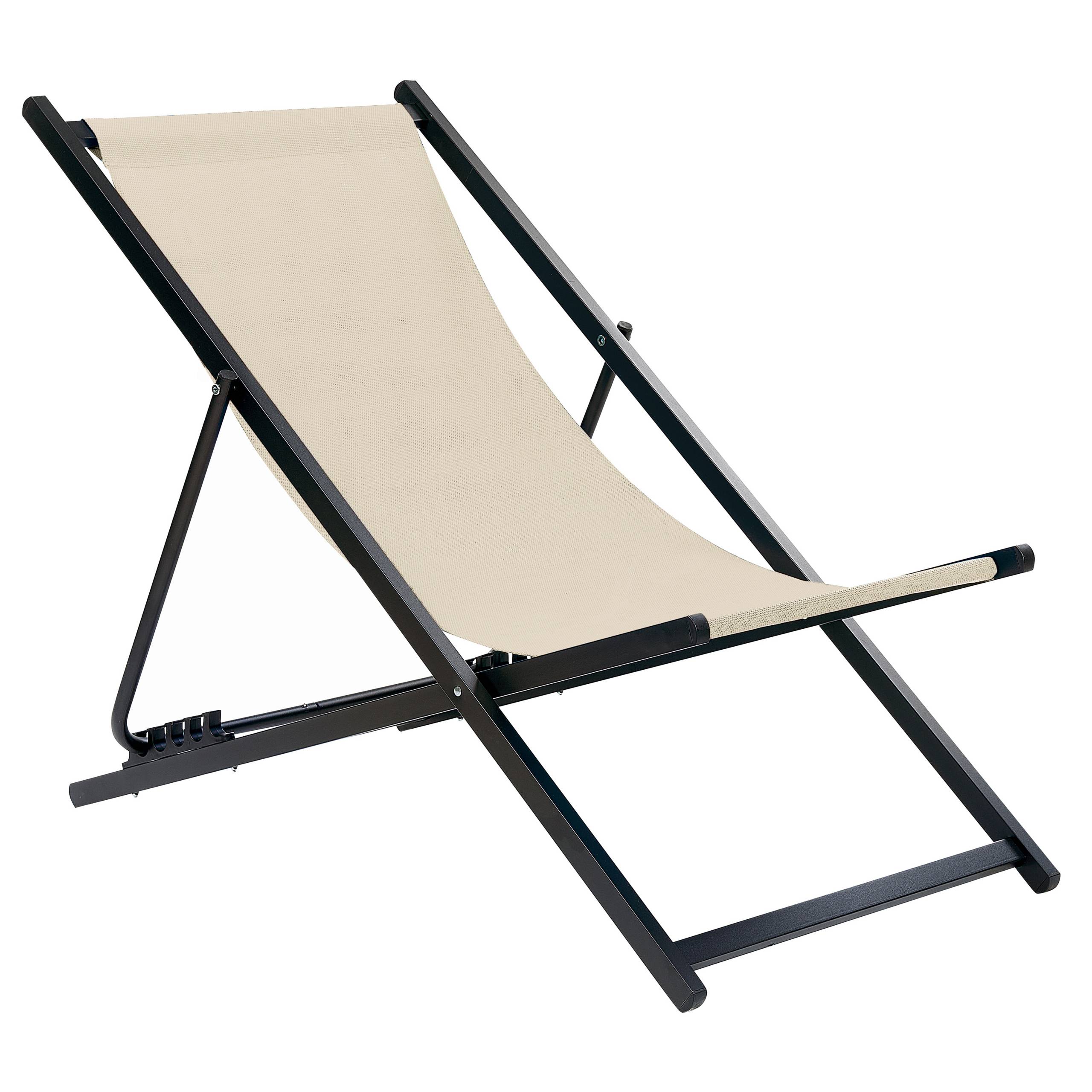 Beliani - Chaise longue Aluminium Beige LOCRI II - Beliani - Imagen 4