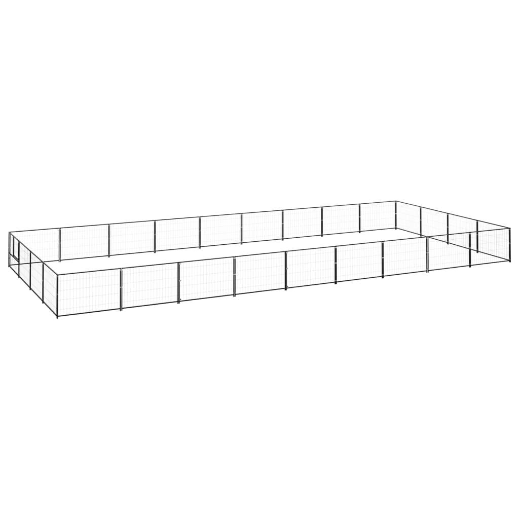 Vidaxl - Chenil Noir 36 m² Acier vidaXL 3082148 - Imagen 2