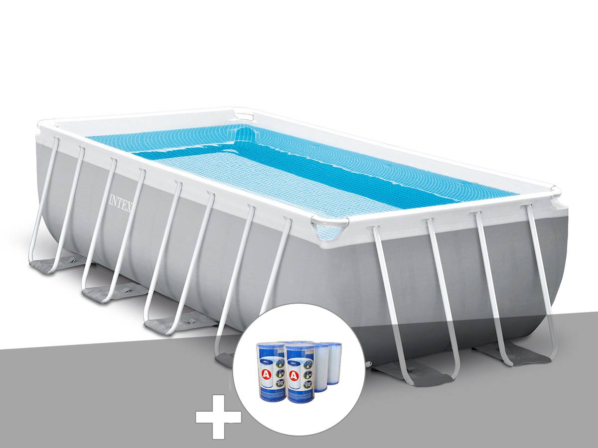Kit piscine tubulaire Intex Prism Frame rectangulaire 4,88 x 2,44 x 1,07 m + 6 cartouches de filtration - Imagen 2