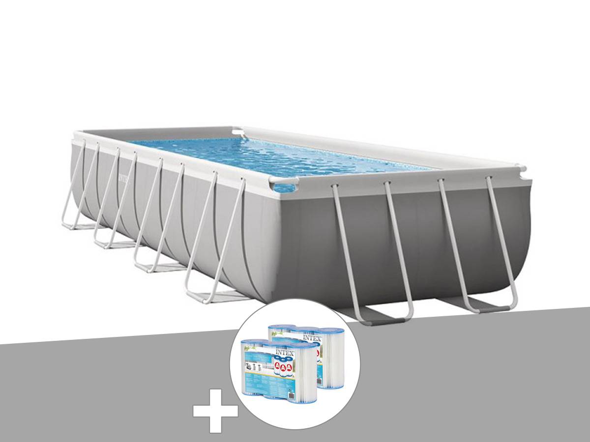 Kit piscine tubulaire Intex Prism Frame rectangulaire 4,88 x 2,44 x 1,07 m + 6 cartouches de filtration - Imagen 1