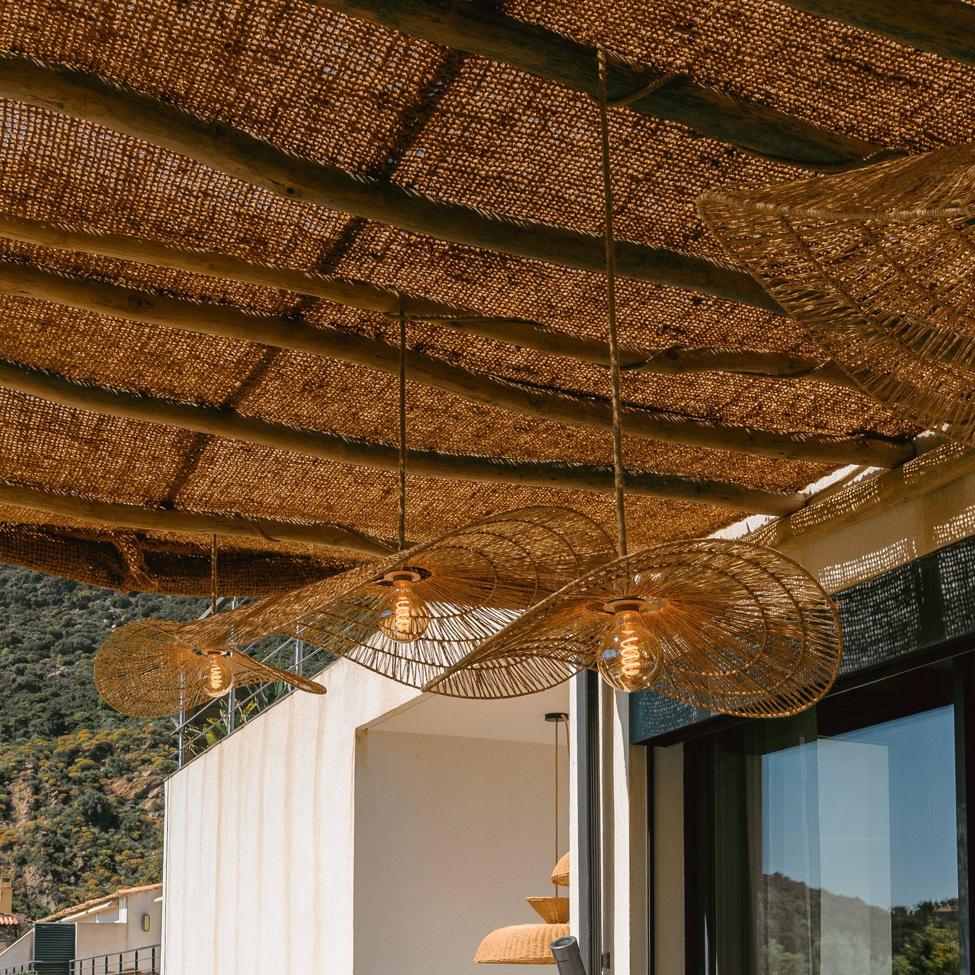 Lumisky - Suspension MARBELLA Extérieure Jute Beige D63cm - Imagen 8