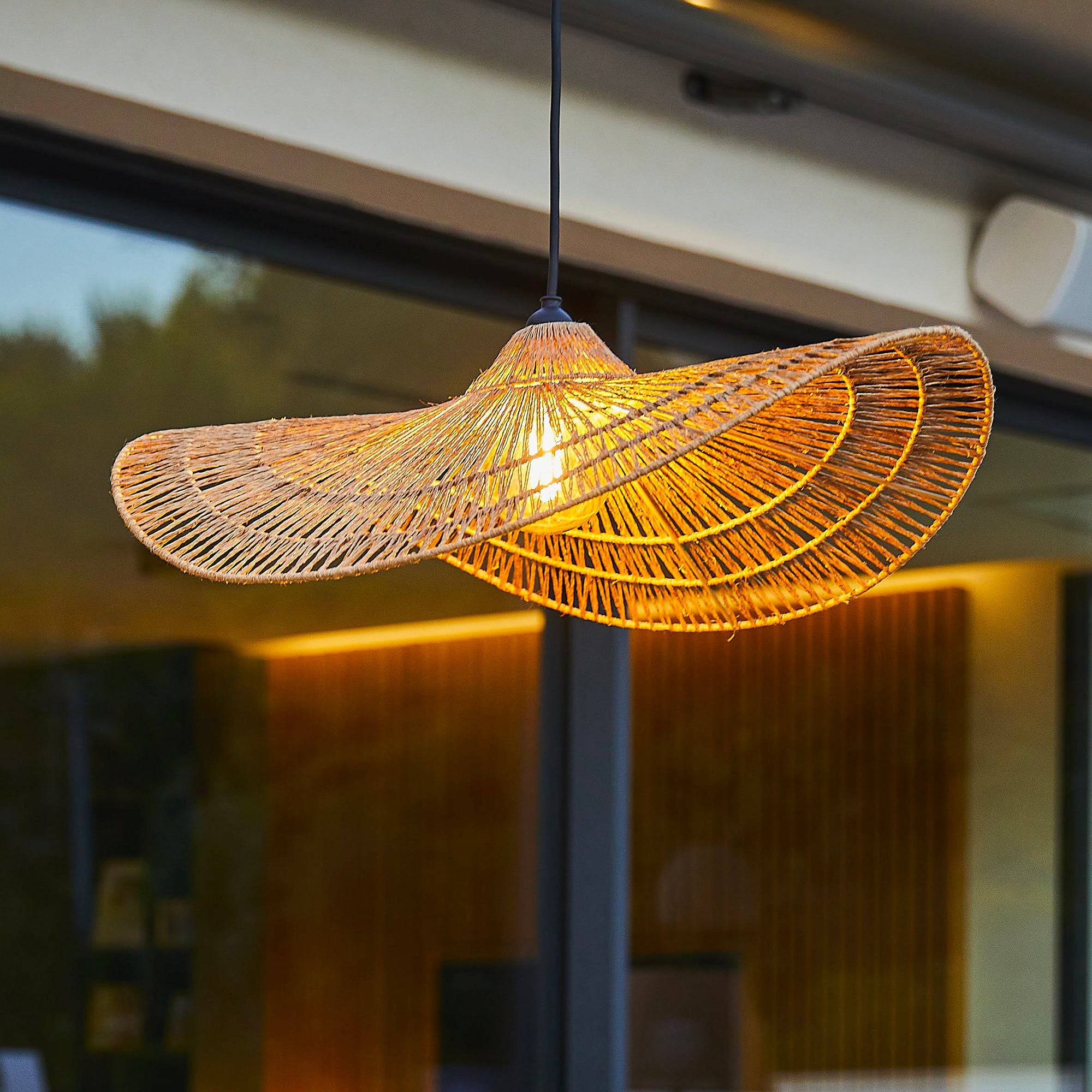 Lumisky - Suspension MARBELLA Extérieure Jute Beige D63cm - Imagen 2