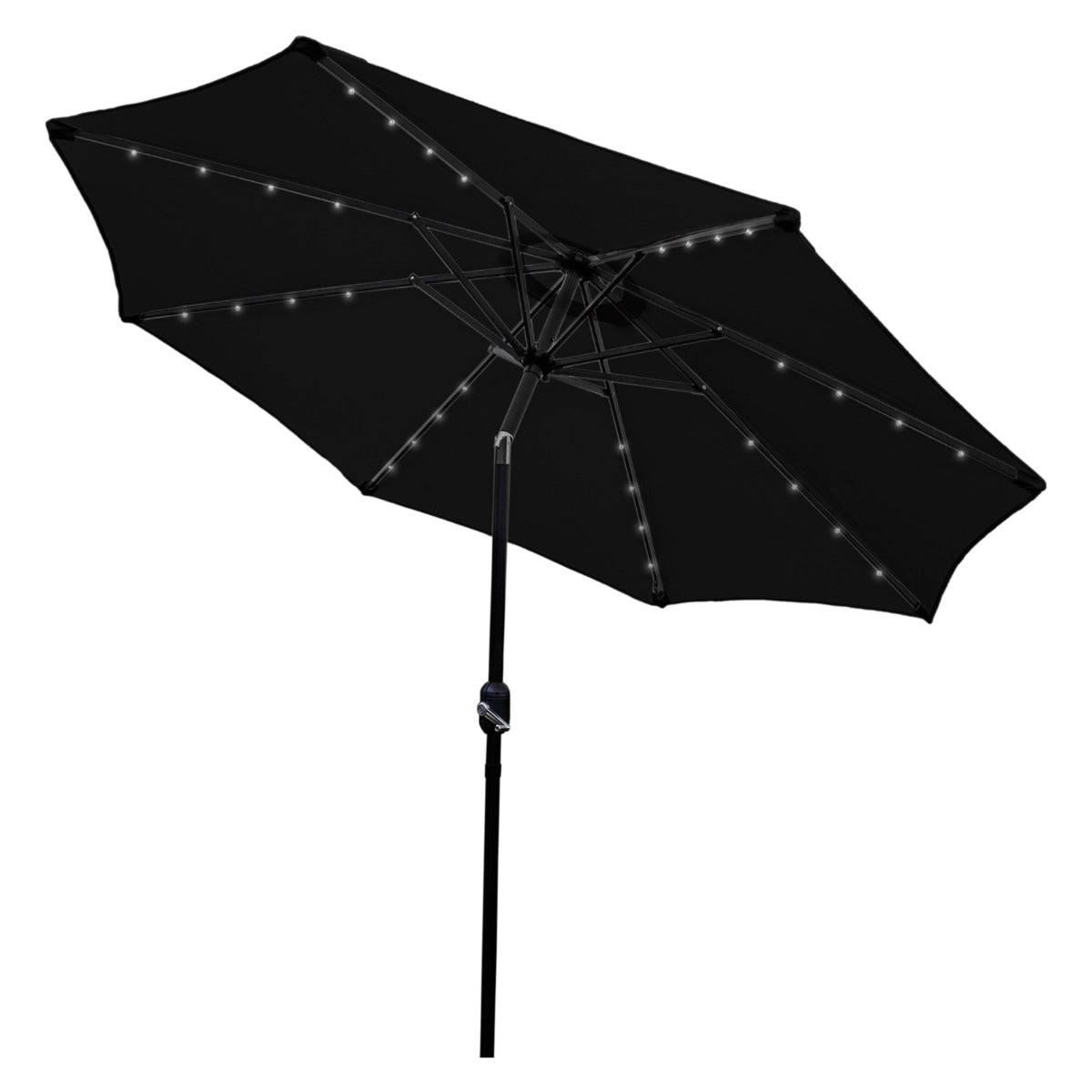 Monstershop - Parasol Noir 270 cm avec 32 LED's Intégrés - Imagen 1