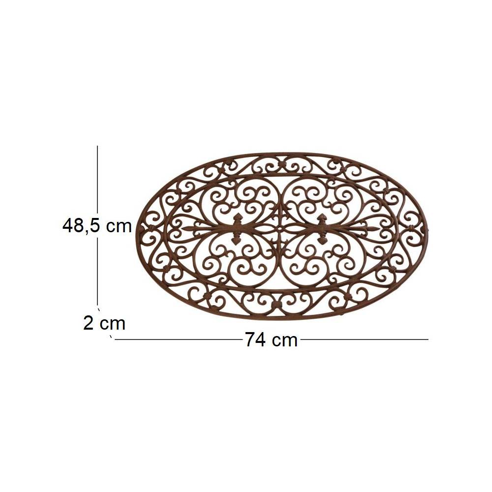 Esschert Design - Paillasson grille en fonte ovale 74x48cm - Esschert Design - Imagen 3
