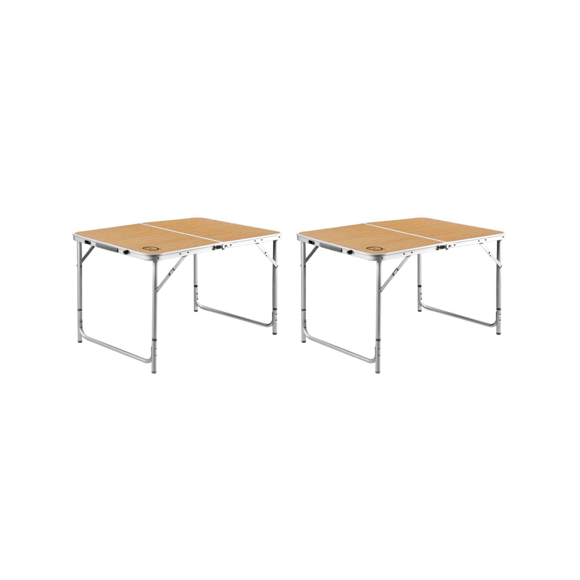 Lot de 2 tables de camping pliables 6 places - O'Camp - Forme valise - 120 x 60 x 70 cm - Imagen 1