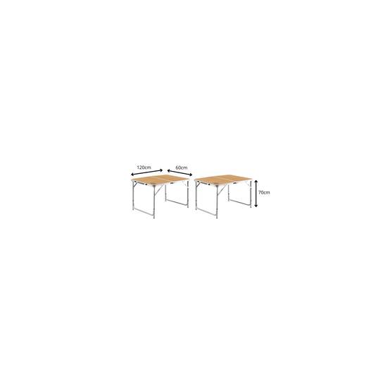 Lot de 2 tables de camping pliables 6 places - O'Camp - Forme valise - 120 x 60 x 70 cm - Imagen 2