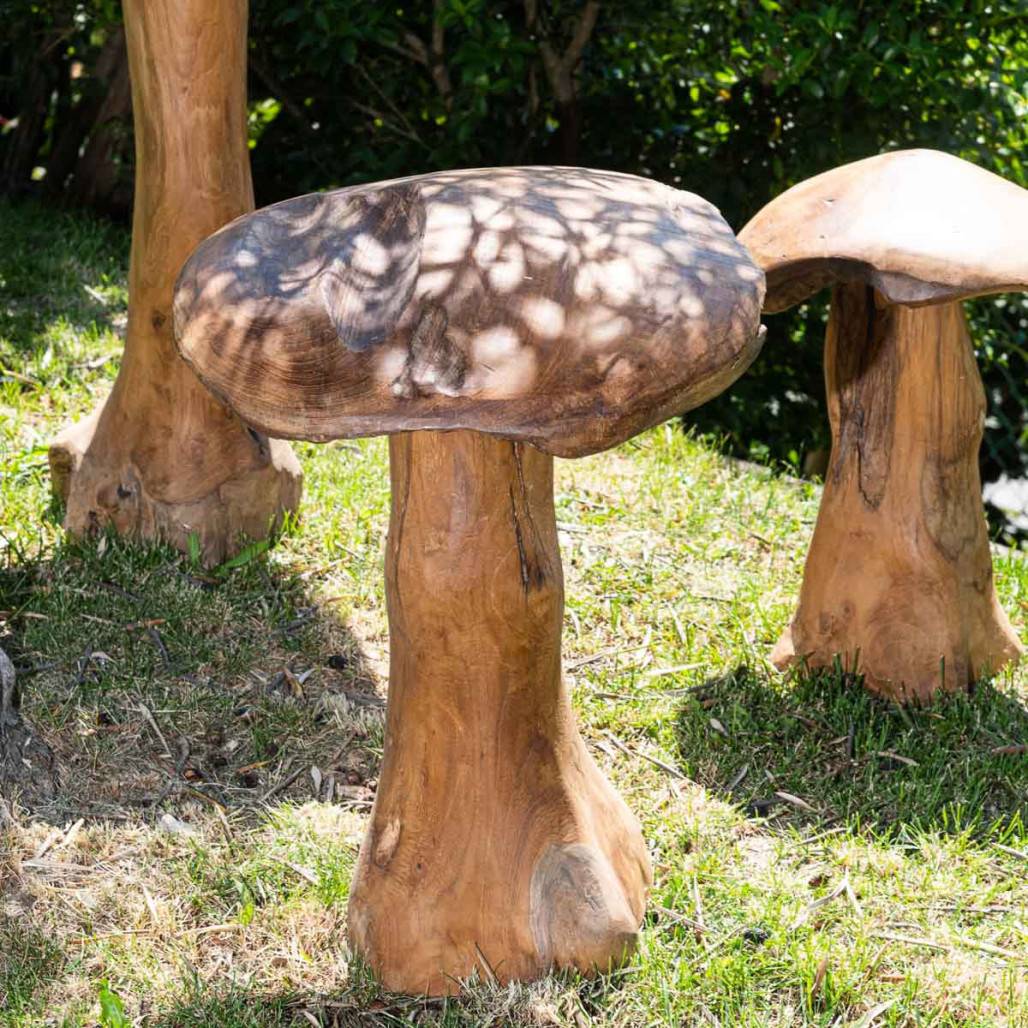 Lot De Champignons En Bois Brut à Décorer - Thème Nature,  Pièces Uniques