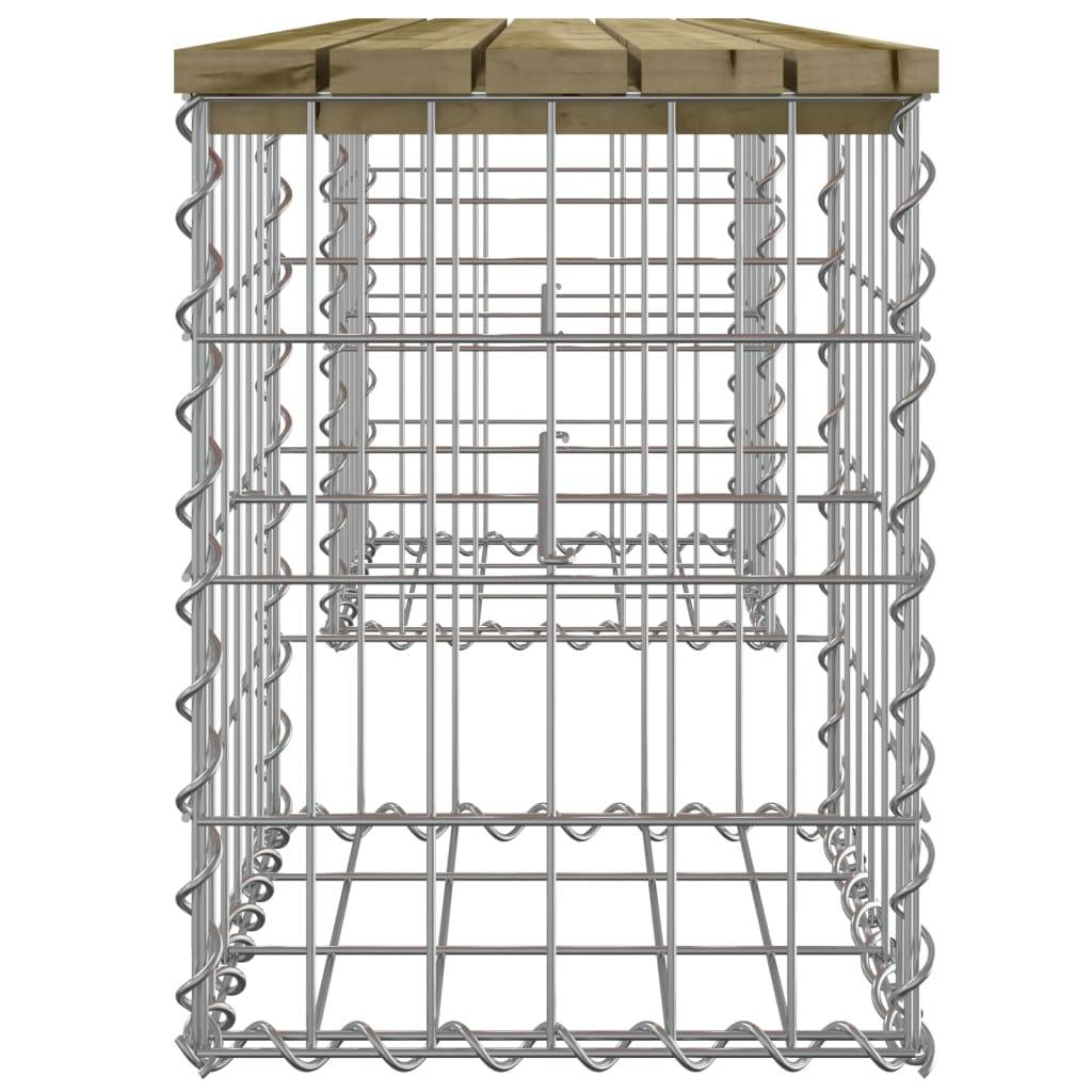 Maison Chic - Banc de jardin - Banc d'extérieur - Banquette design gabion 103x31x42 cm bois de pin imprégné - Imagen 4