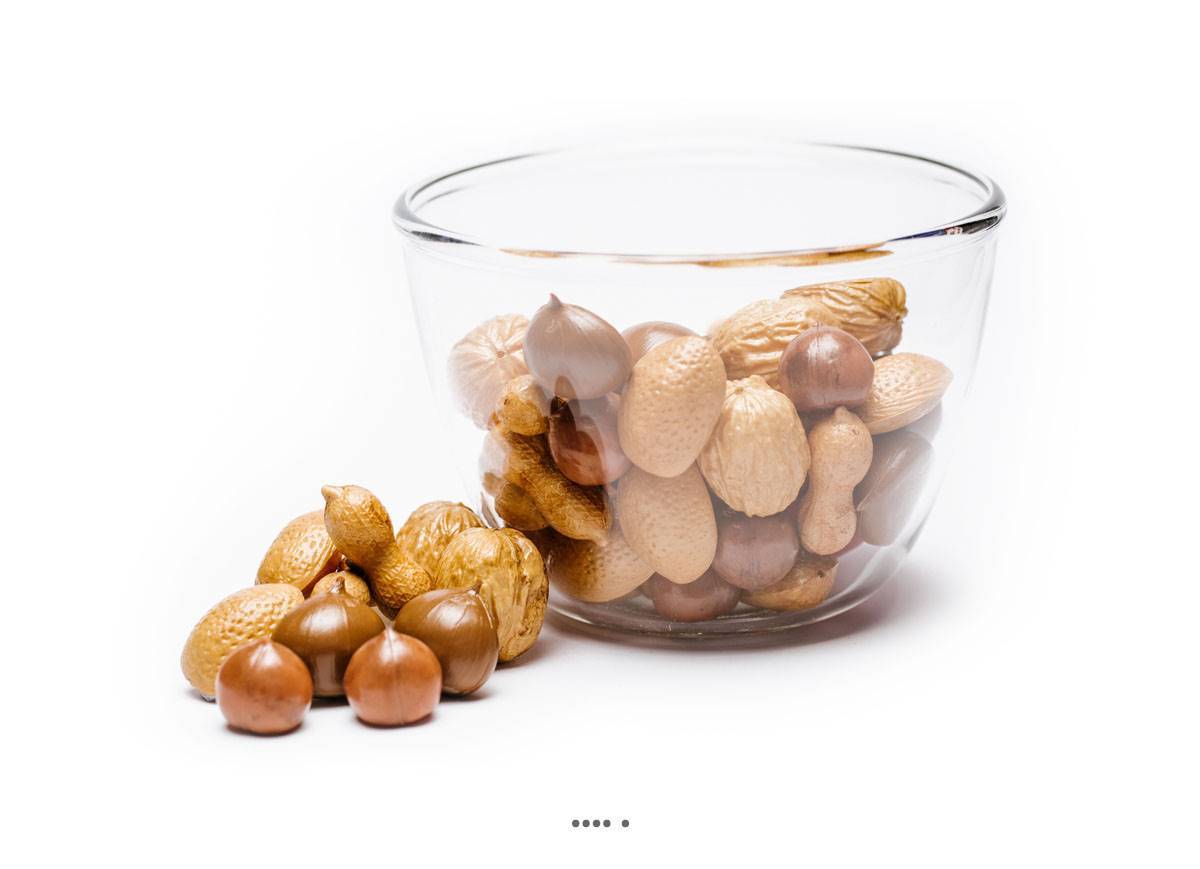 Artificielles - Assortiment de fruits secs en lot de 48 Plastique soufflé D 30-50 mm - Imagen 1