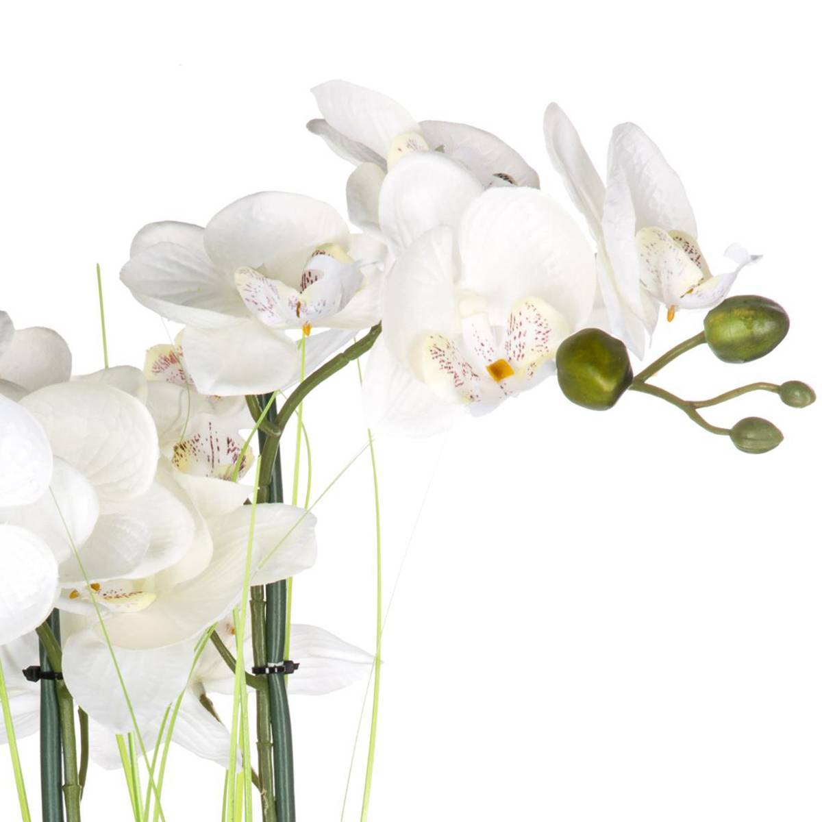 Atmosphera - Orchidée artificielle vase céramique argent H53cm - Atmosphera Créateur d'intérieur - Imagen 2