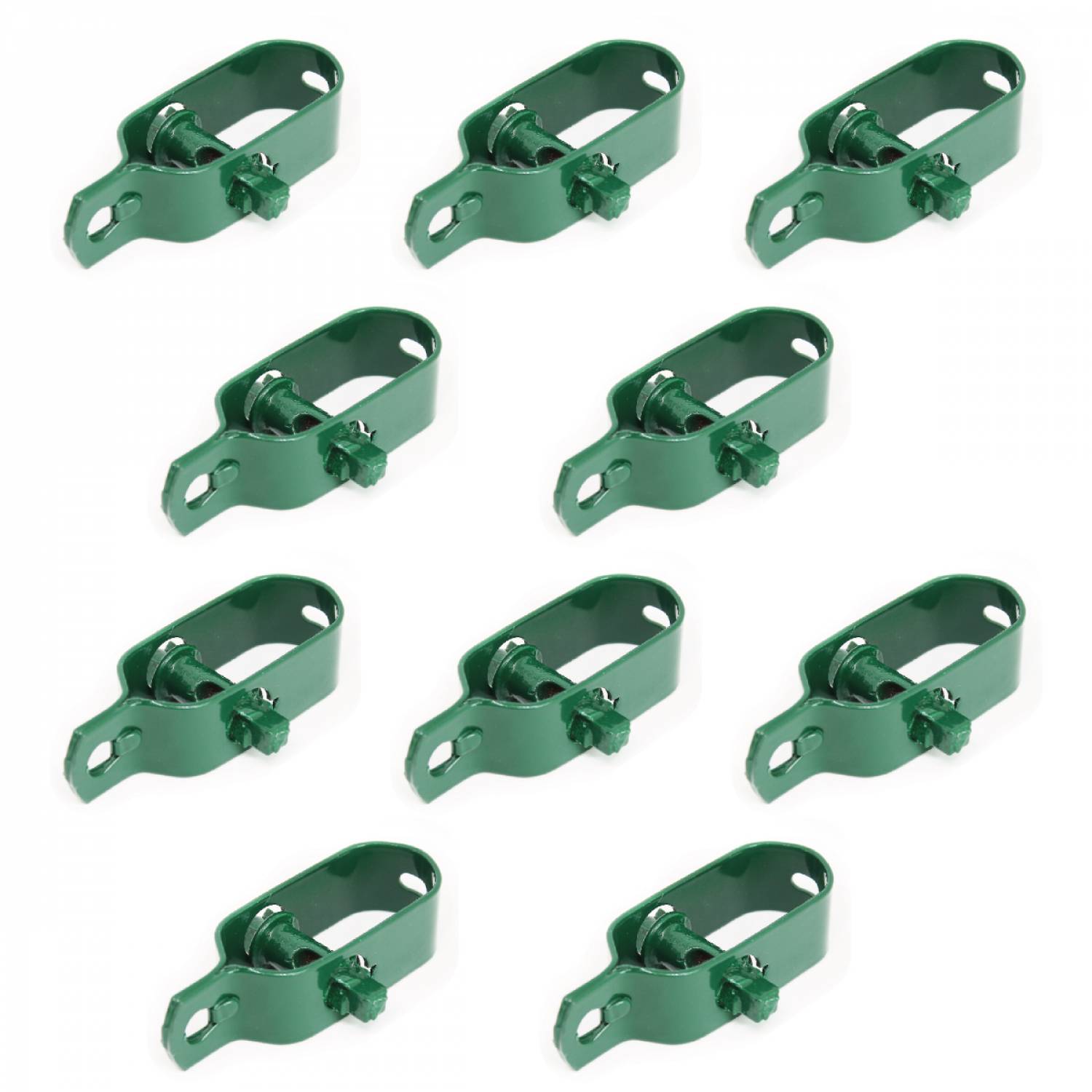 Linxor - Lot de 10 tendeurs en acier galvanisé plastifié N°2 pour fil de grillage ou autre - Vert - Linxor - Imagen 1