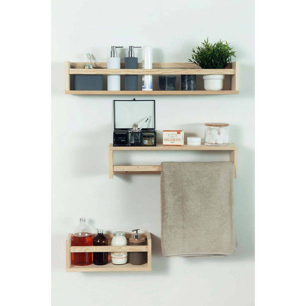 Étagère avec barre centrale en pin Kit Line 60 cm - Imagen 4
