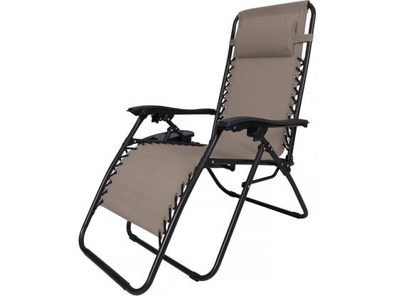 Fauteuil De Jardin Relax Zéro Gravité "sintra" - Taupe -habitat Et Jardin - Image 1
