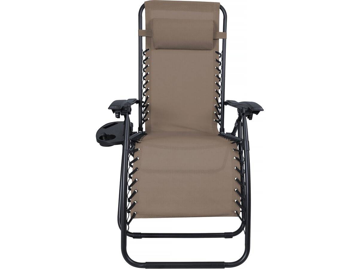 Fauteuil De Jardin Relax Zéro Gravité "sintra" - Taupe -habitat Et Jardin - Image 4