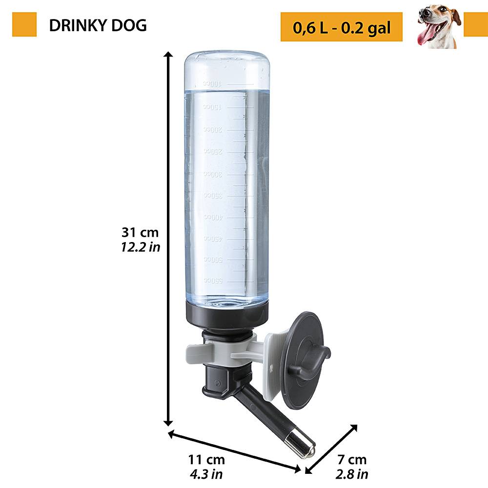 Ferplast - Ferplast Abreuvoir eau universel pour transports chiens DRINKY DOG, Distributeur d'eau pour chiens, plastique robuste atoxique et recyclable, échelle - Imagen 2