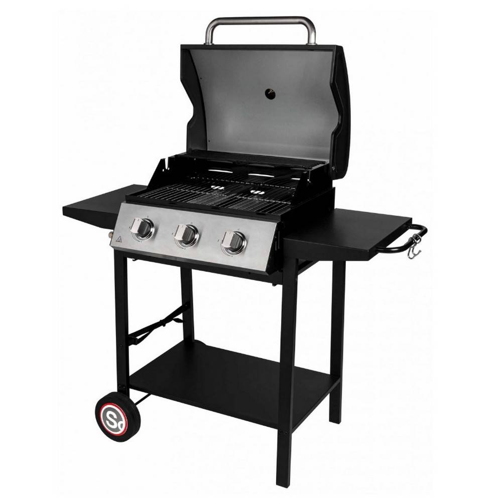 Somagic - Barbecue gaz 3 feux 10.5kw noir 335541 Somagic - Image 1