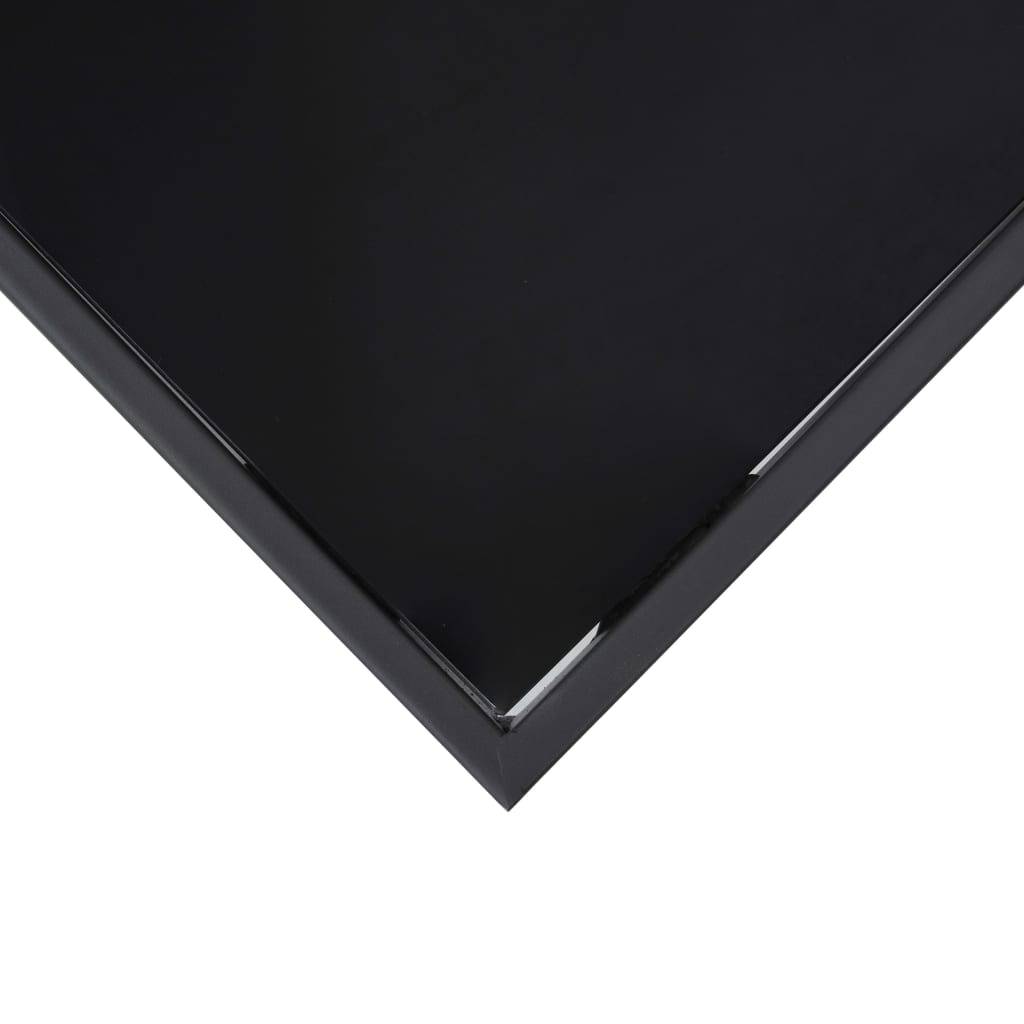 Maison Chic - Table d'extérieur - Table de bar de jardin - Table de jardin Noir 110x60x110 cm Verre trempé - Image 4