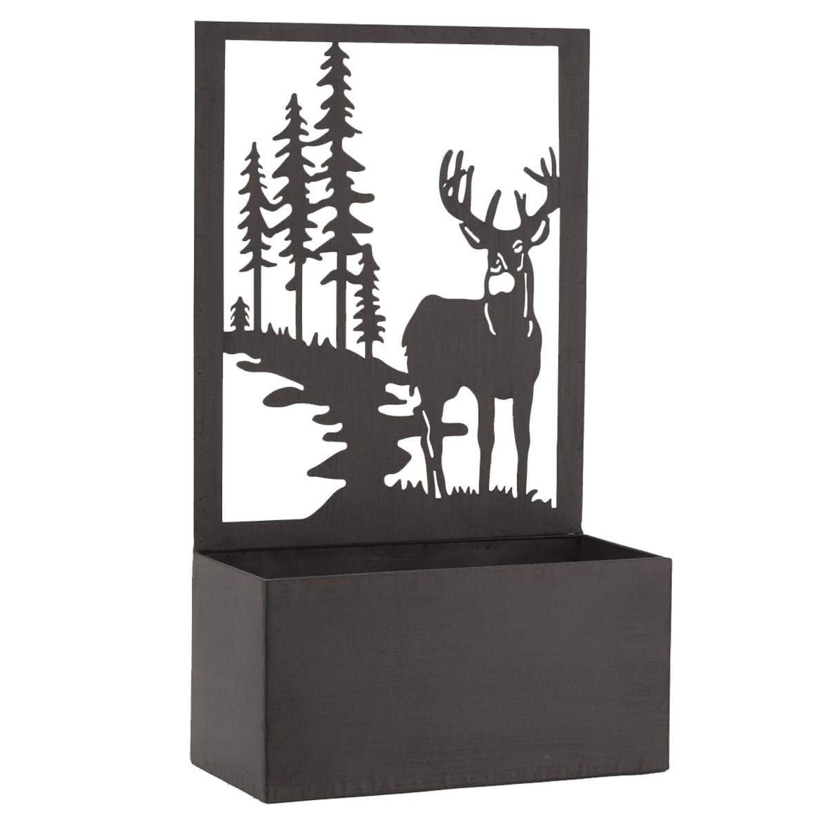 Aubry Gaspard - Jardinière en métal avec Treillis Cerf - Imagen 1
