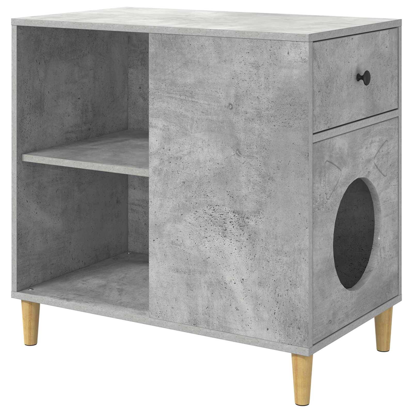 Grande Maison Chat Béton Repos Gris 72cm pour Grand Chat Industriel - ComfortXL Outdoor Living - Image 2