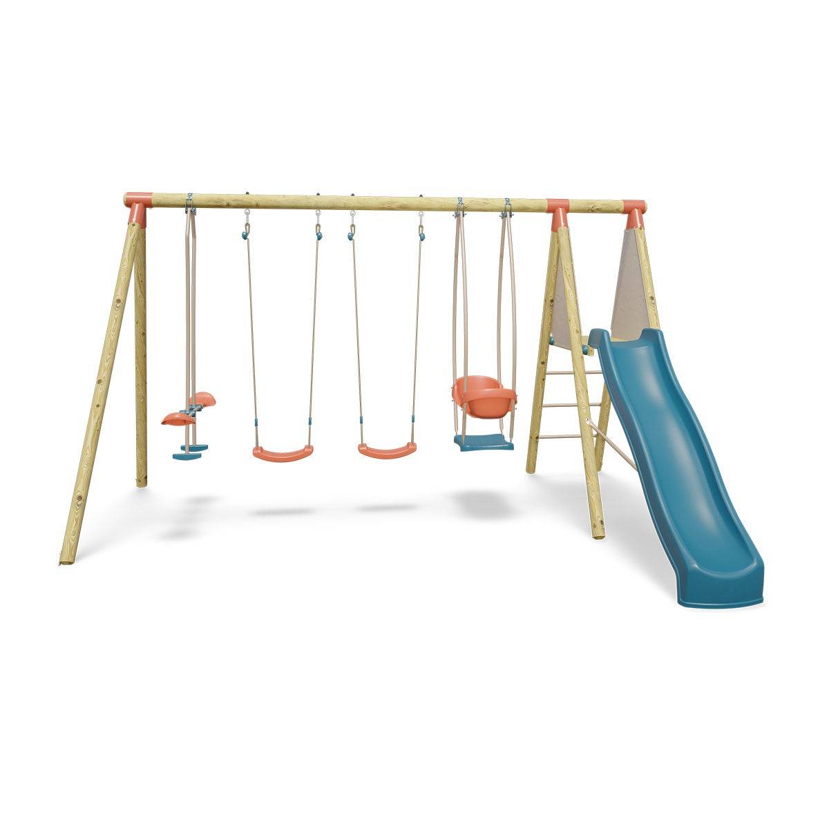 Trigano Jardin - Station de jeux bois 2,30 m Topwood TALVI 2 - 8 enfants - Image 1