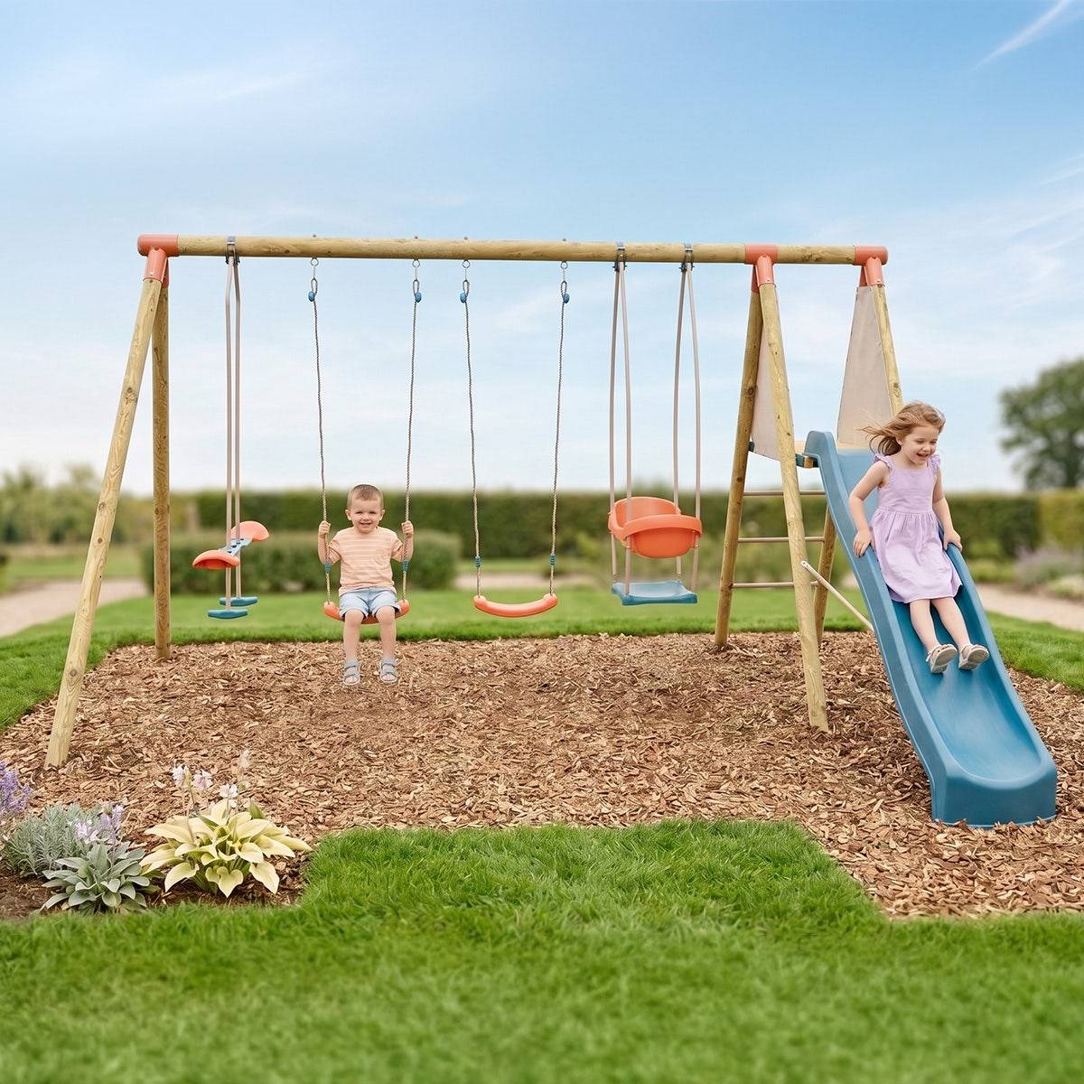 Trigano Jardin - Station de jeux bois 2,30 m Topwood TALVI 2 - 8 enfants - Image 2