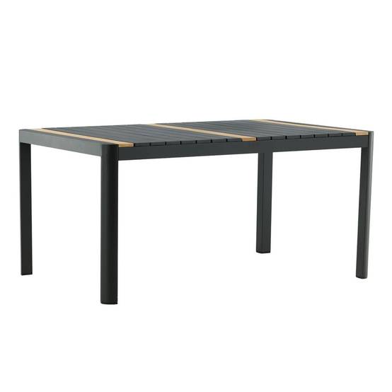 Table de Jardin en Teck "Togo" 150cm Noir - Image 1
