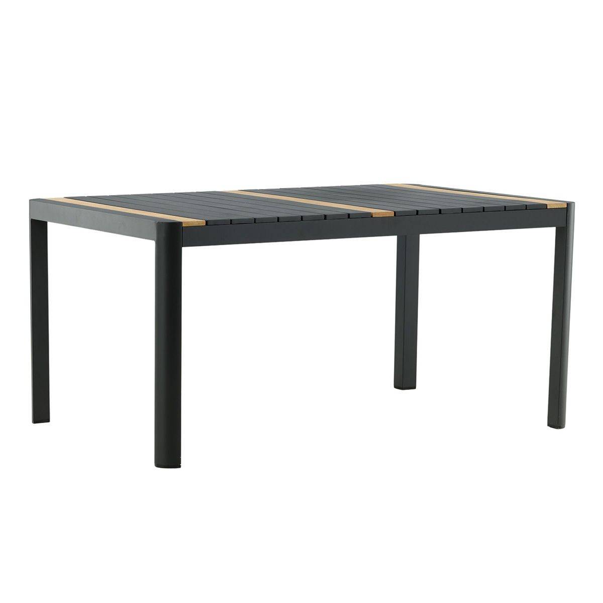 Table de Jardin en Teck "Togo" 150cm Noir - Image 1