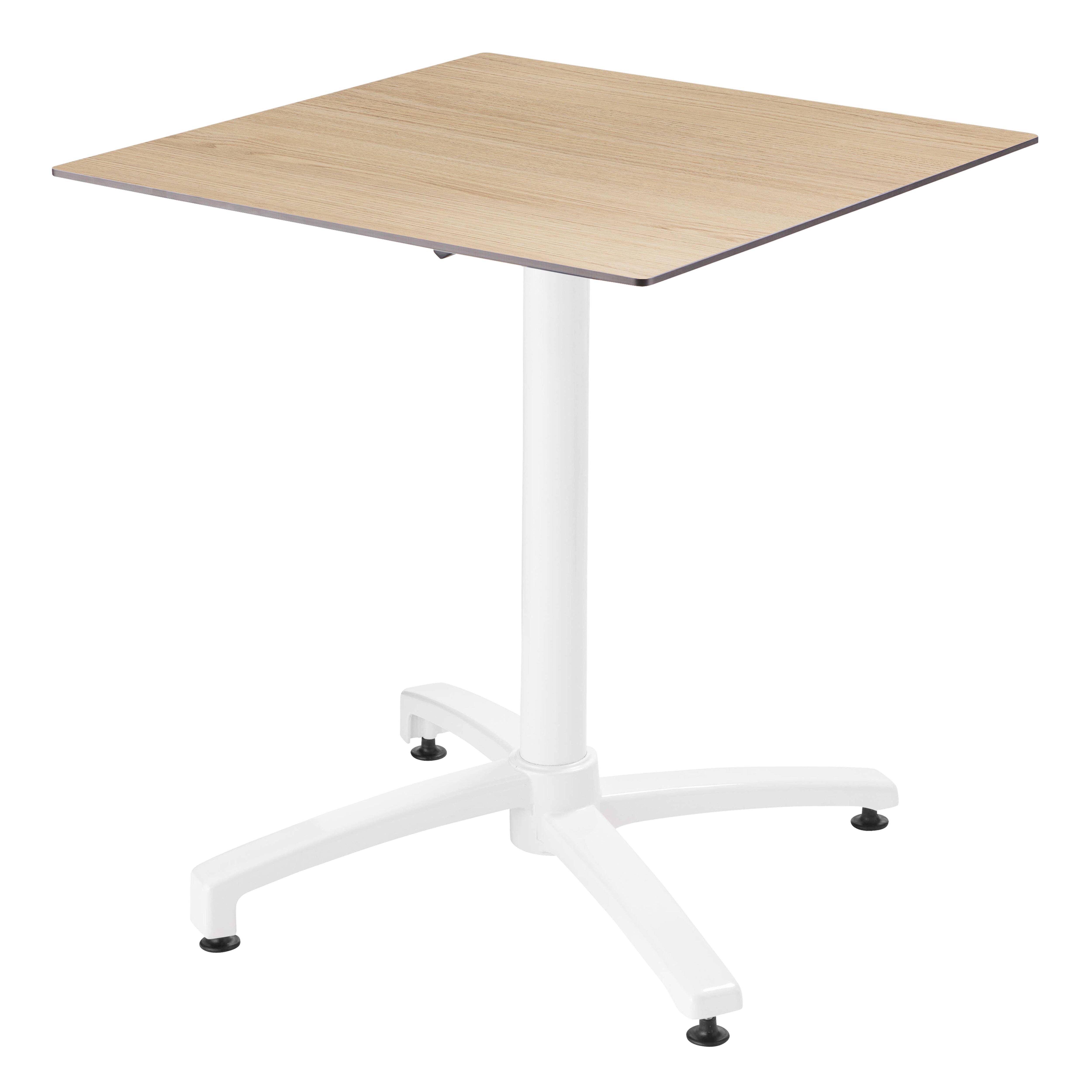Oviala - Ensemble table de terrasse stratifié chêne et 2 fauteuils gris - Oviala - Imagen 2