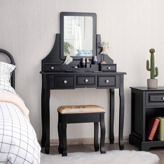Makika Table de Maquillage / Coiffeuse JOLIE en Similicuir avec Miroir | MA Trading | Buy it Smart Makika Table de Maquillage / Coiffeuse JOLIE en Similicuir avec Miroir | MA Trading | Buy it Smart