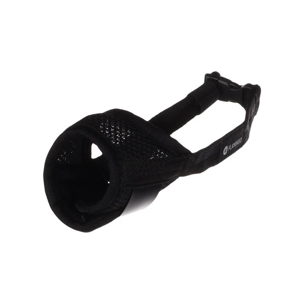 Muselière noir en nylon doux taille xs pour chien - Imagen 1