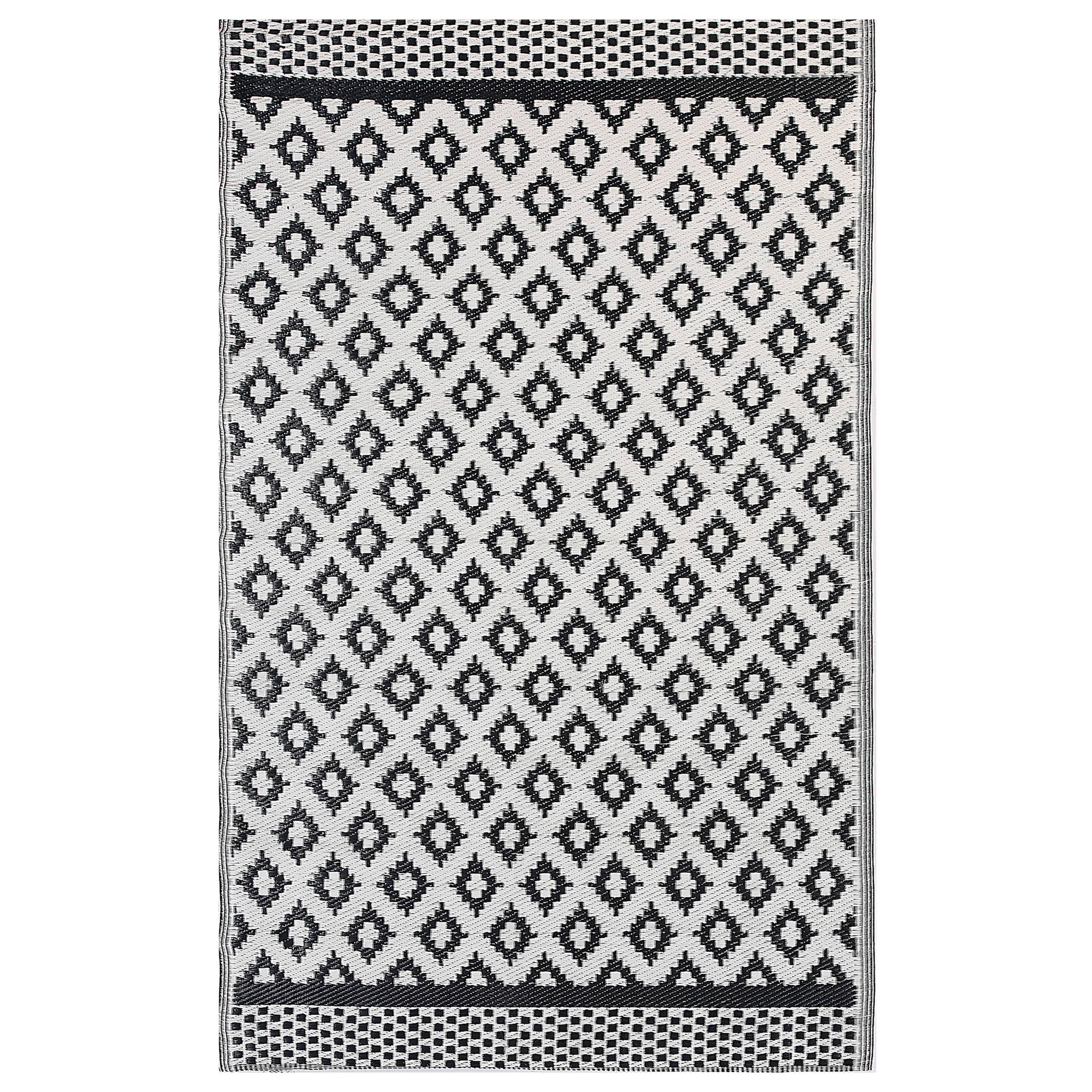 Beliani - Tapis d'extérieur Polypropylène Noir THANE - Beliani - Imagen 1