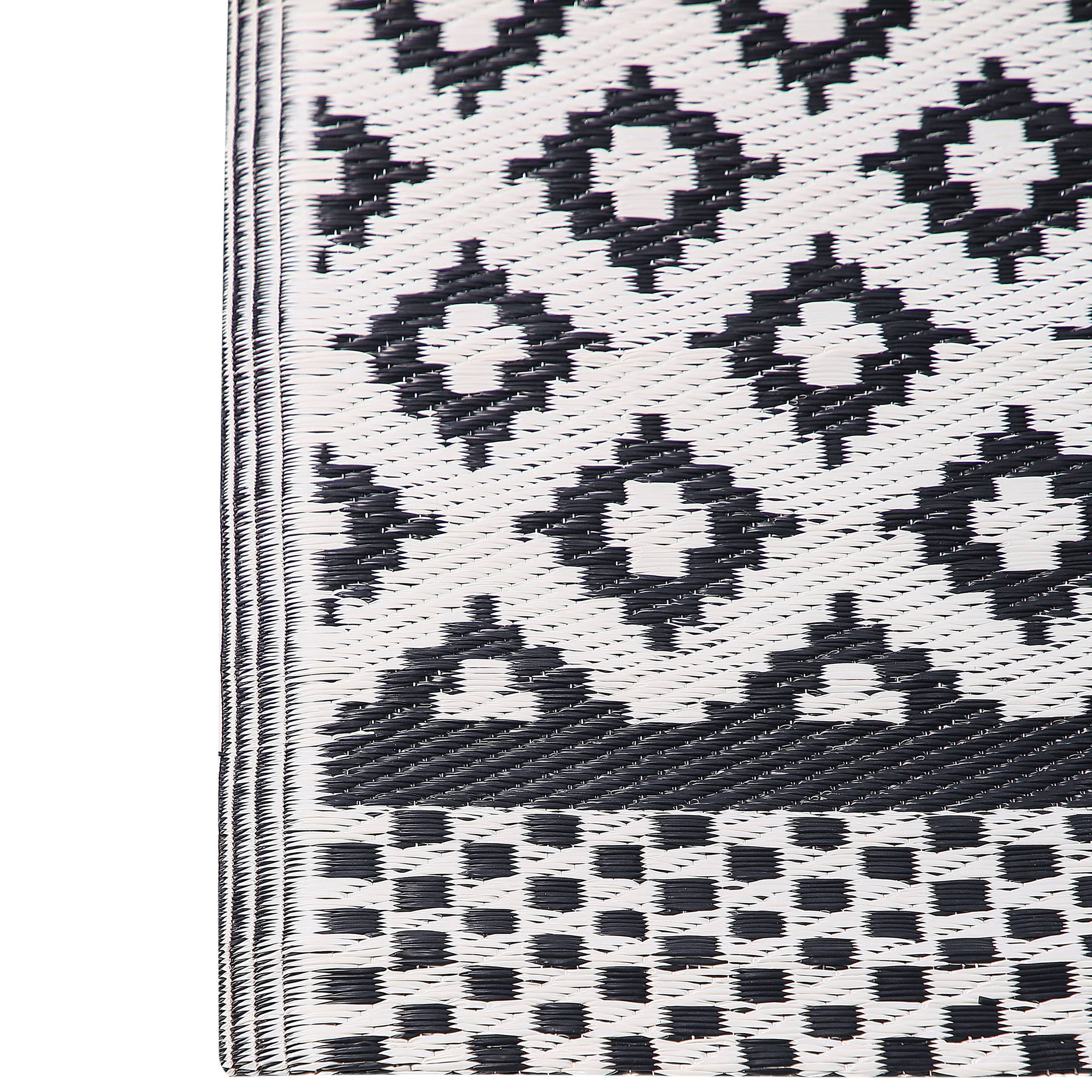 Beliani - Tapis d'extérieur Polypropylène Noir THANE - Beliani - Imagen 3