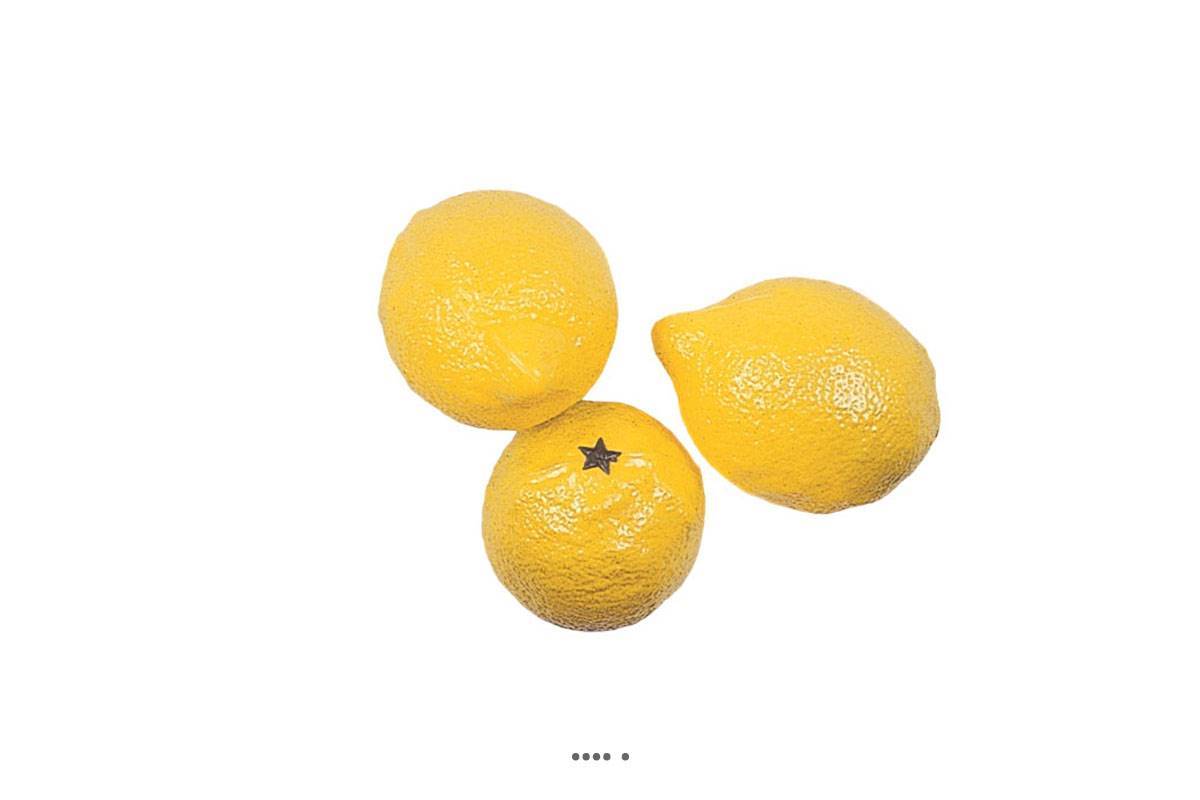 Artificielles - Citron jaune artificiel luxe en lot de 3 Plastique soufflé H 80x60 mm - Imagen 1