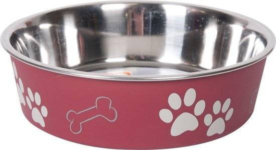 Flamingo - Bol pour chien acier inoxydable rouge Ø 21 cm 1,5 L - FLAMINGO
