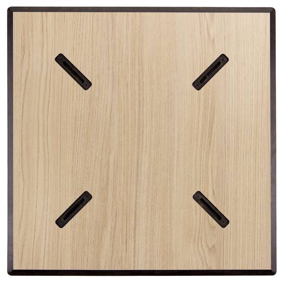Oviala - Ensemble table haute stratifié chêne et 2 chaises hautes taupe - Oviala - Image 6