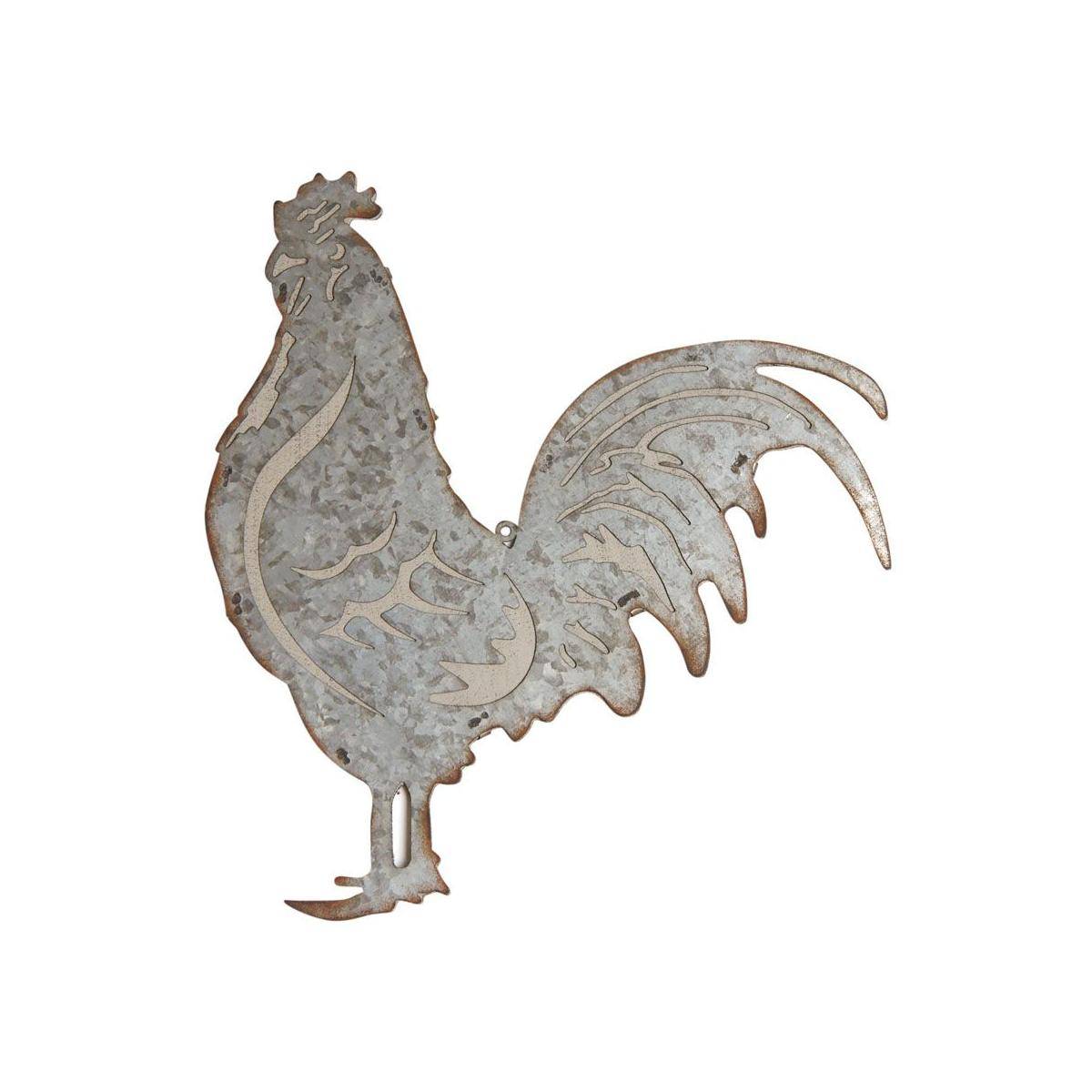 Aubry Gaspard - Coq mural en métal galvanisé