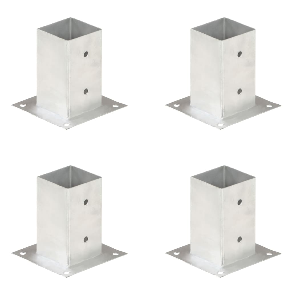 Vidaxl - Ancres de poteau 4 pcs Métal galvanisé 81 mm - vidaXL - Imagen 2