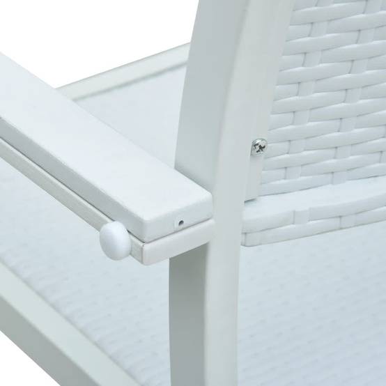 ComfortXL - Salon de Jardin 4P 140cm Plastique Aspect Rotin et Acier Blanc – ComfortXL Outdoor Living - Image 10