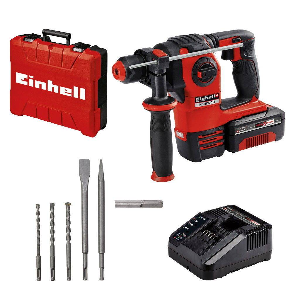 Einhell - Marteau perforateur sans fil HEROCCO Kit +5 Accessoire (1x3,0Ah) - avec batterie Einhell - Image 5