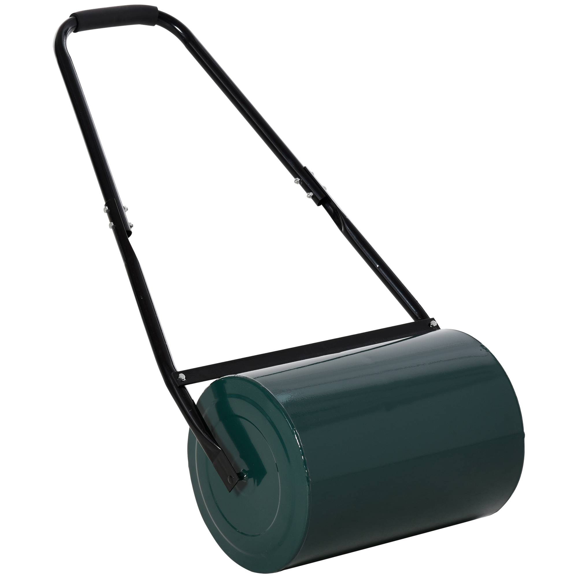 ComfortXL - Rouleau à gazon métal 30 cm vert foncé pour jardin remplissable eau ou sable avec poignée en U et racleur - Image 10