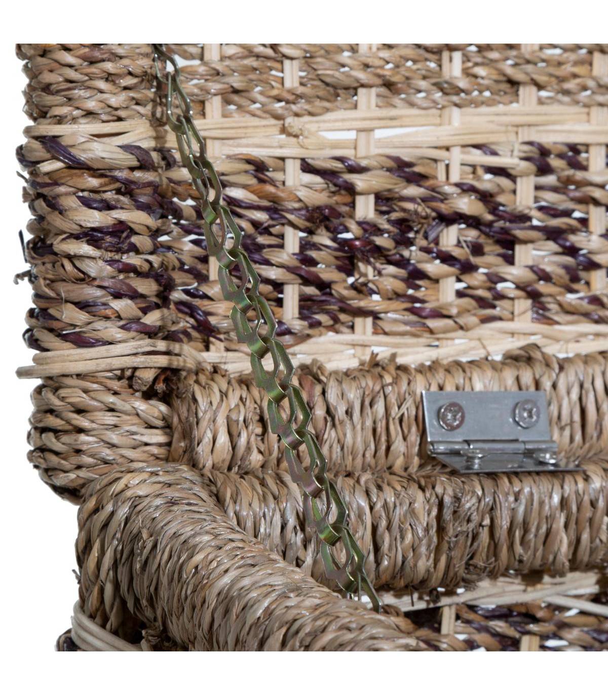 Set de 5 Paniers de rangement en Seagrass Beige et Marron - Imagen 4