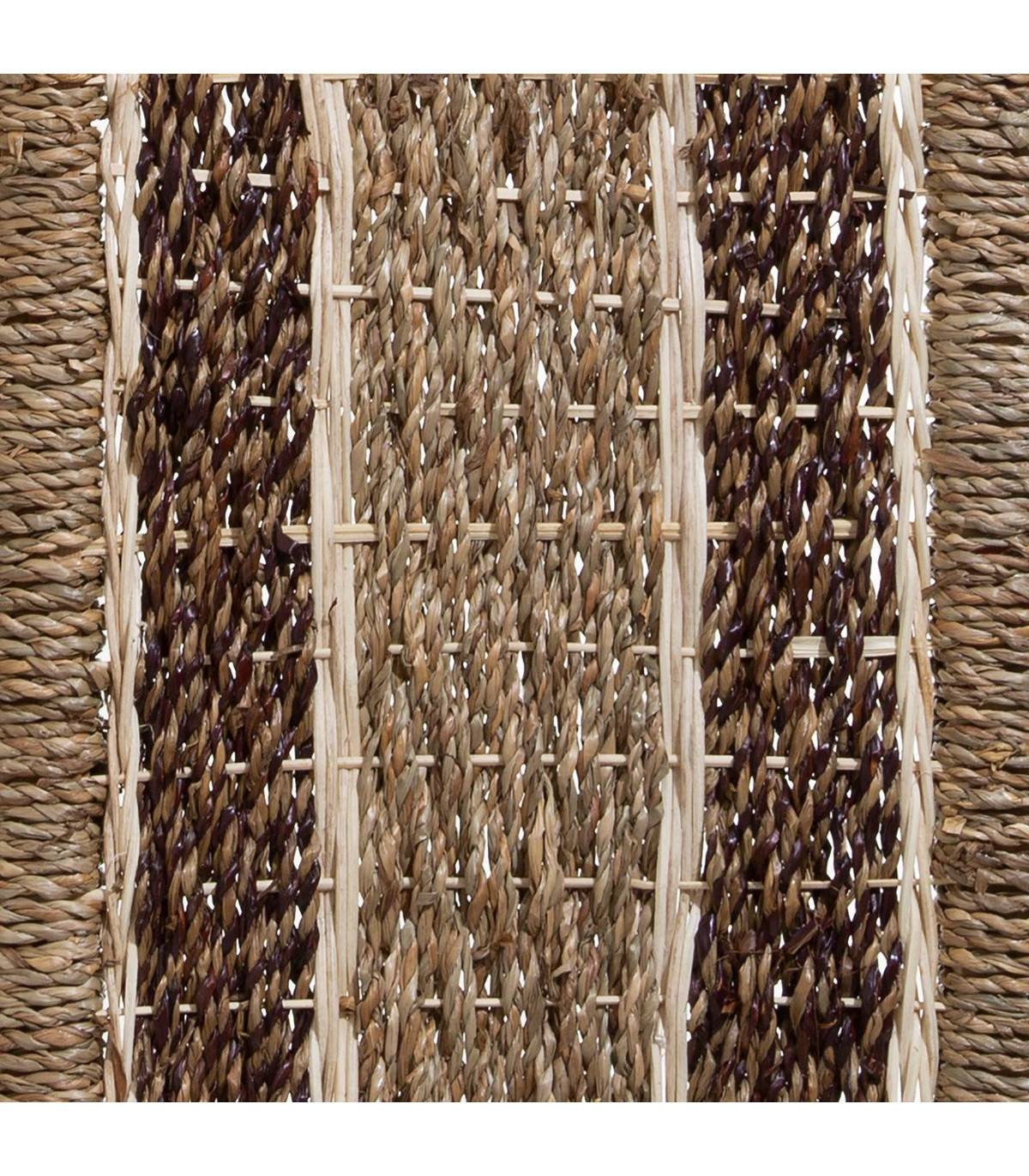 Set de 5 Paniers de rangement en Seagrass Beige et Marron - Imagen 5