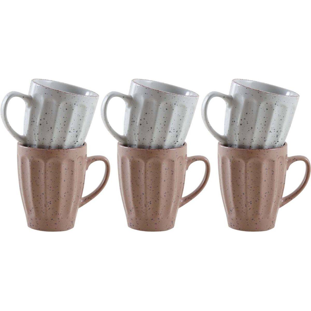 Aubry Gaspard - Mug vintage en grès 340 ml  Terrazzo (Lot de 6) - Imagen 1