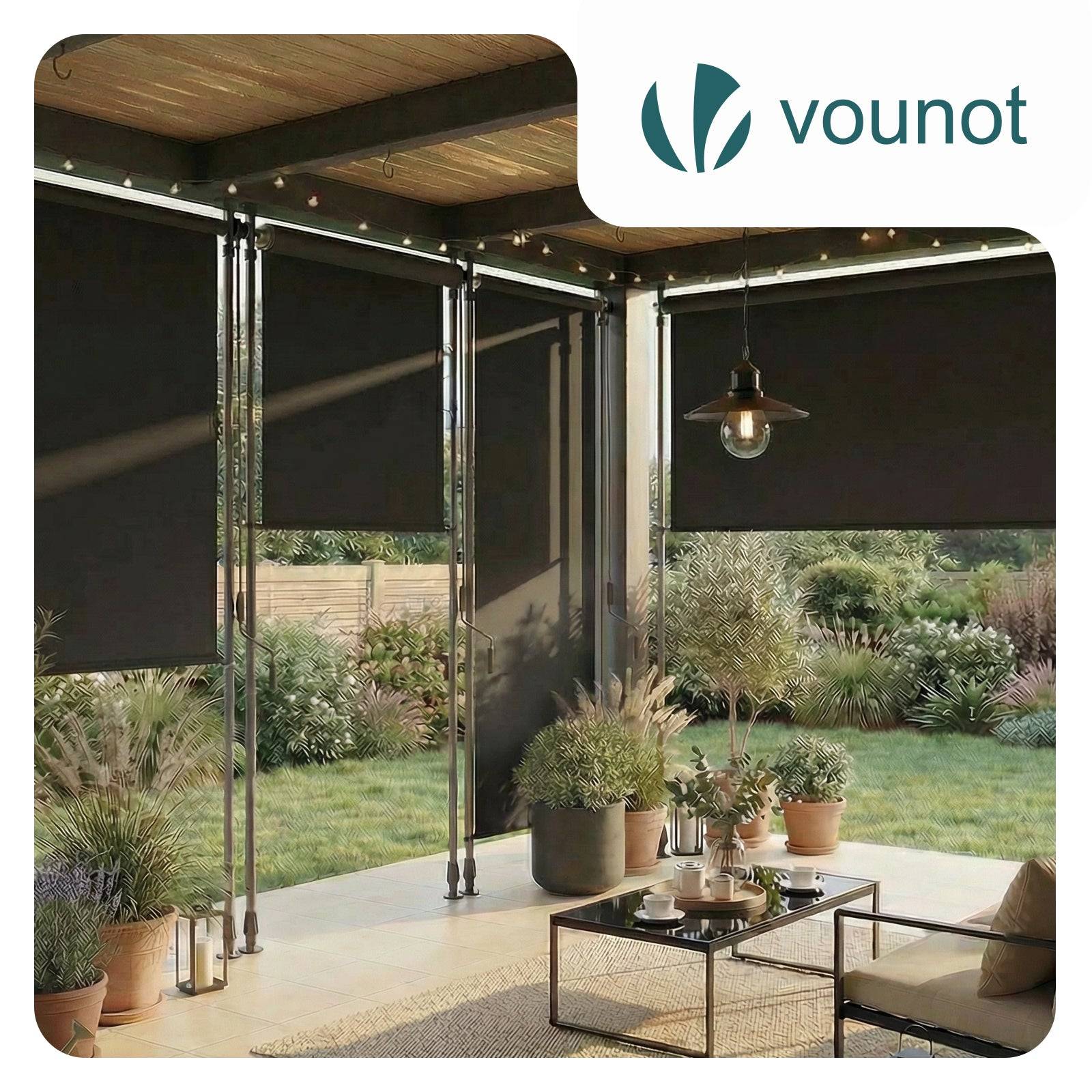 Store vertical sans percage extensible exterieur 200x310cm polyester anthracite - Image 7