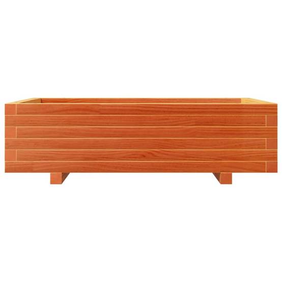 Jardinière | Pot de fleurs | Cache-pot | Bac à fleurs cire marron 90x60x26,5 cm bois de pin massif - Image 5