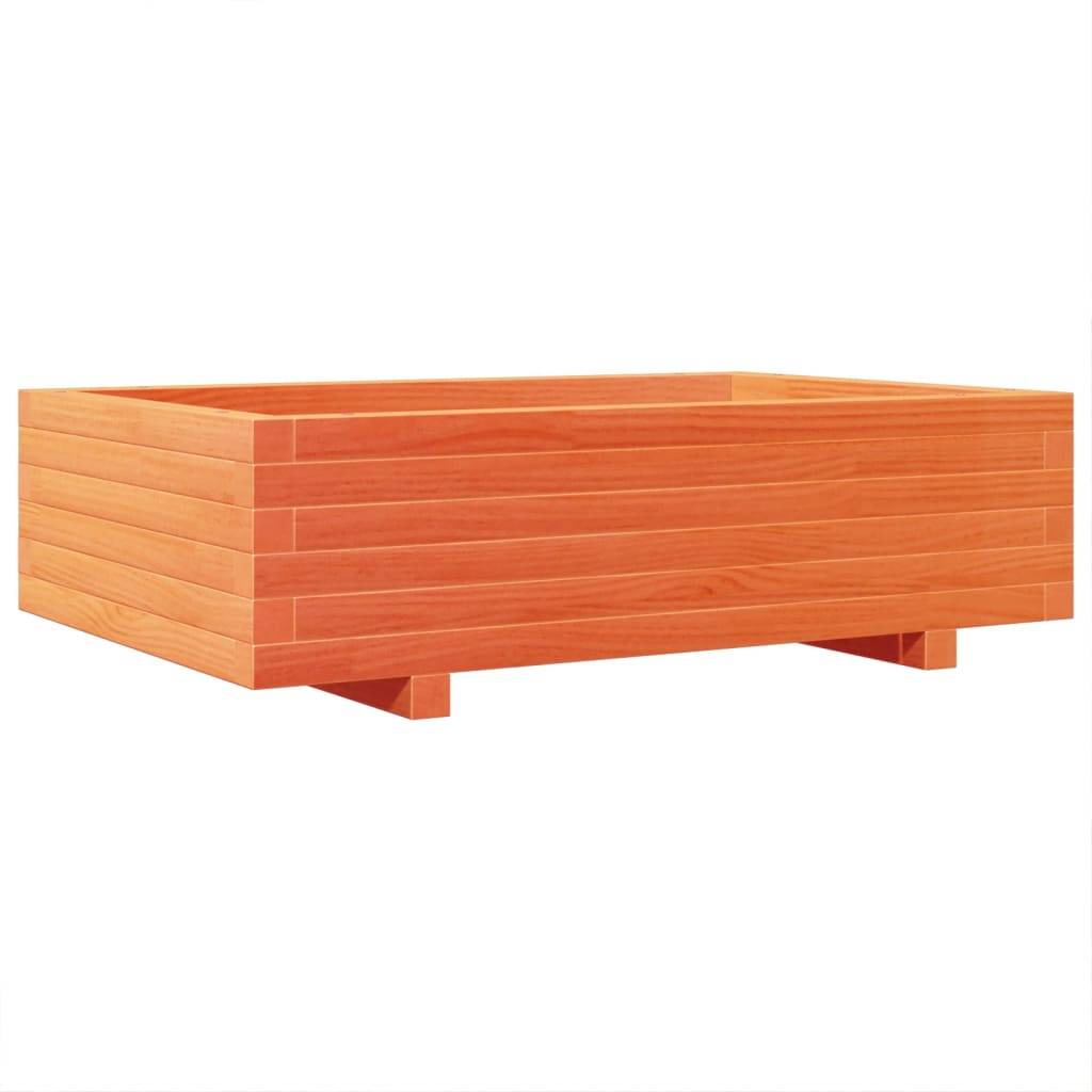 Jardinière | Pot de fleurs | Cache-pot | Bac à fleurs cire marron 90x60x26,5 cm bois de pin massif - Image 7