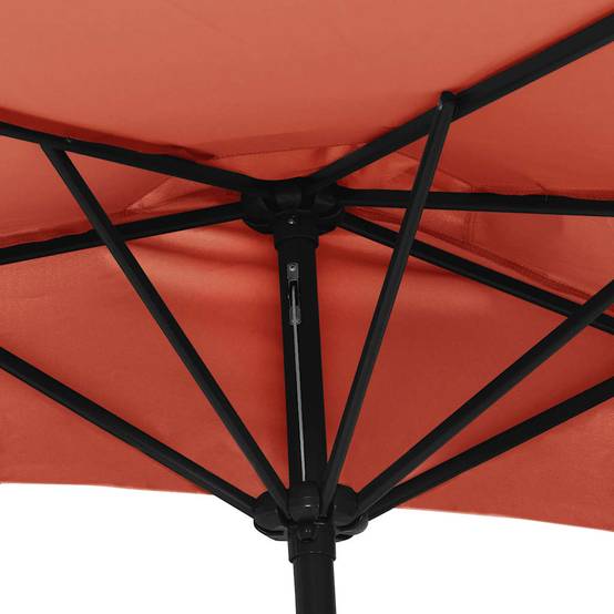 Vidaxl - Parasol de balcon et mât en aluminium Terre cuite 270x144x222cm vidaXL 312499 - Imagen 7